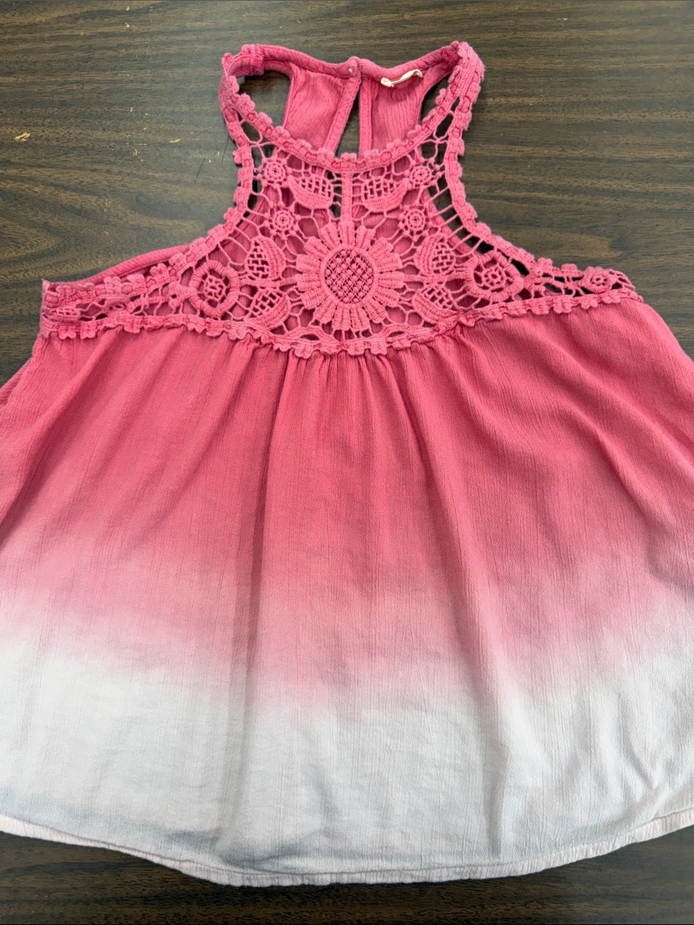 Hollister Pink Ombre Crochet Halter Top - Picture 3 of 7